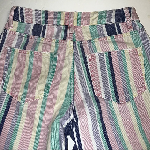 BDG Urban Outfitters Rainbow Stripe High Rise Mom Jean Sz 26 - Picture 9 of 12
